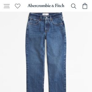 Abercrombie Curve Love Mid Rise 90s Straight Jean